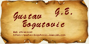 Gustav Bogutović vizit kartica
